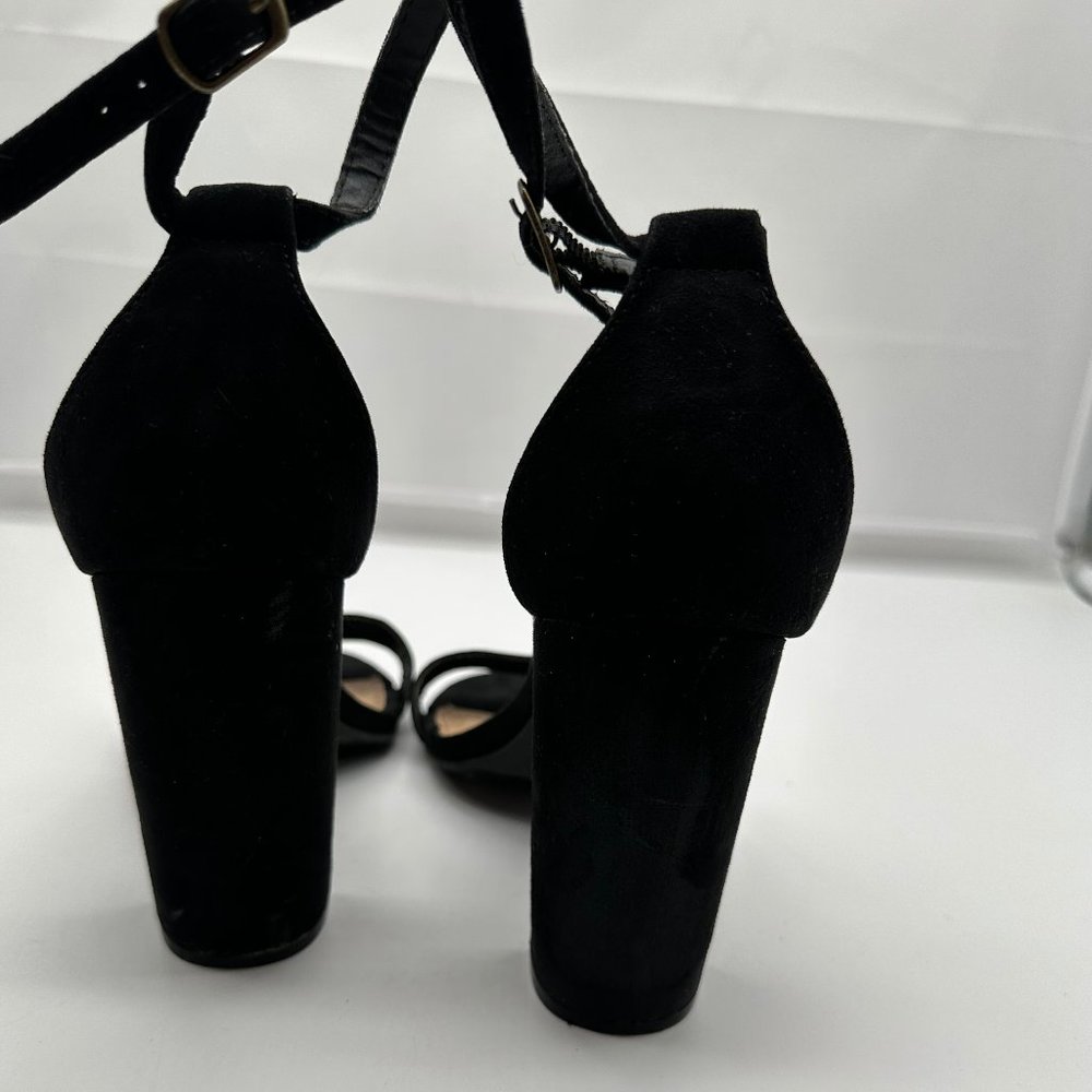 EO Womens Drash Black Chunky Heels Shoes 7.5 7 1/2 - Picture 2 of 5